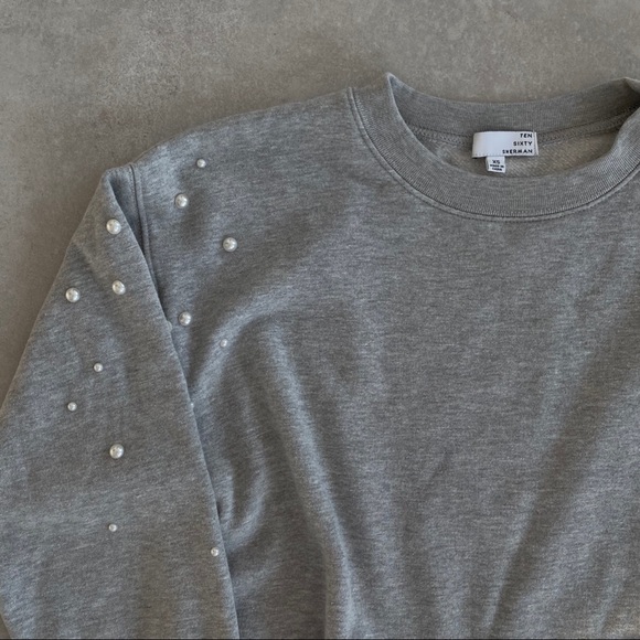 TEN SIXTY SHERMAN SWEATSHIRT WITH PEARL DETAILING - Picture 13 of 15